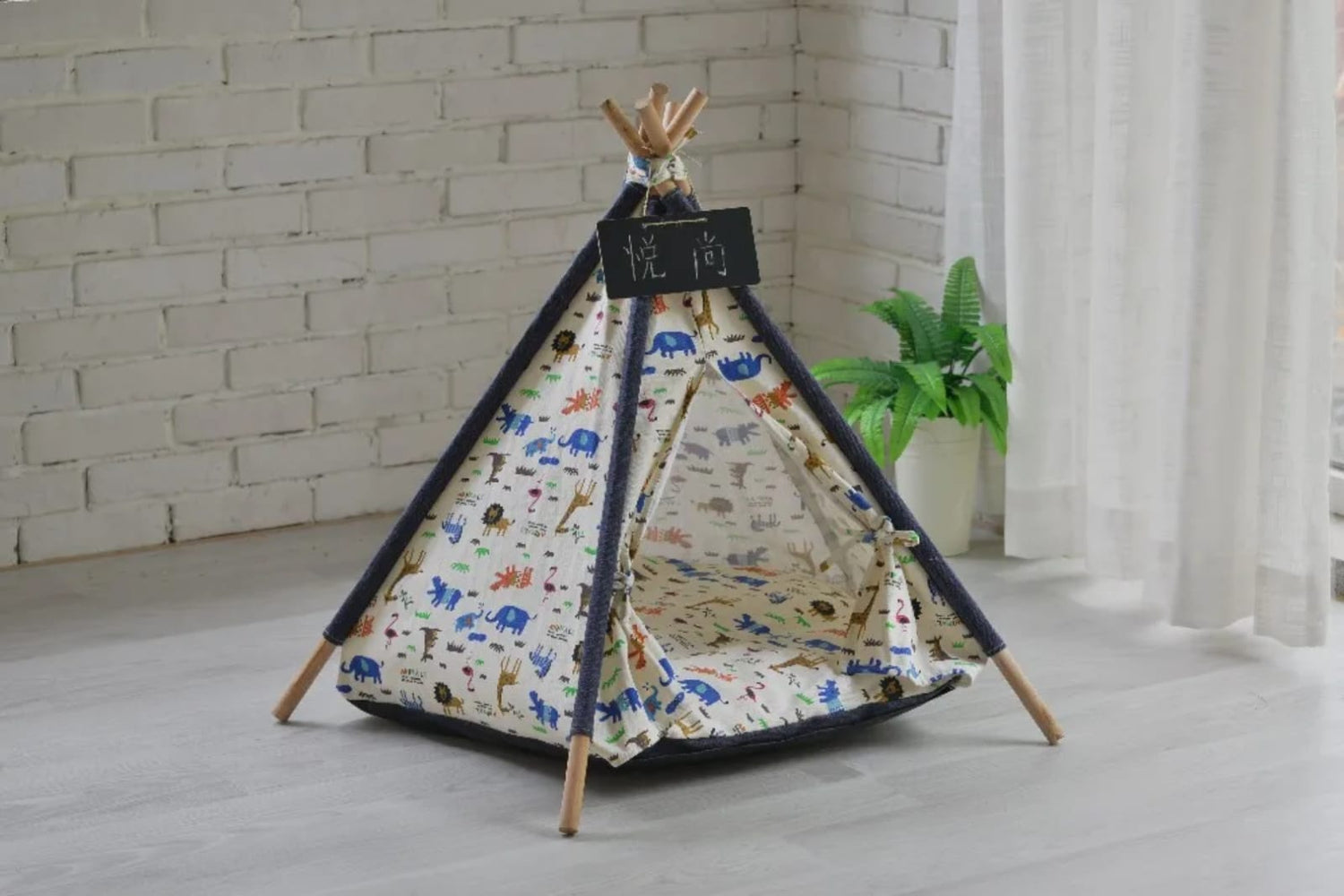 HORLA Living Home Pet Tent Cat Bed Dog Bed Teddy Removable Cotton Canvas Lion Pet Bed (Sleeping Bag Dog Bed Cat Bed)