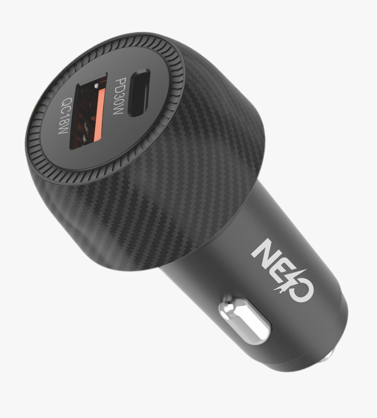 NEO CAR CHARGER 48W Carbon fyber 2 PORT 2PD