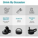 Buzio Trio Series Water Bottle with 3 Lids and Sleeve 1.2L - Starry Crush