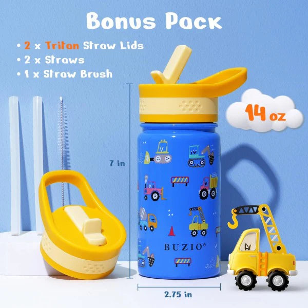 Buzio Kids Tumbler with Straw Lid 500ML - Cars
