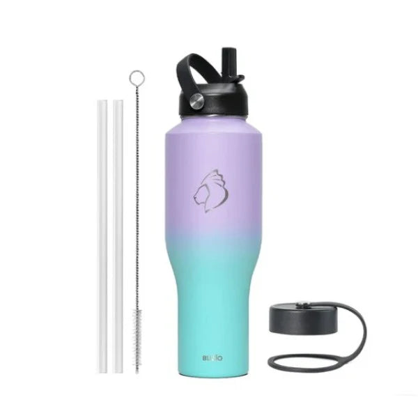 Buzio Trophy Series Water Bottle for Car 1.2L - Pink Green