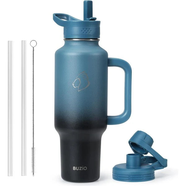 Buzio Trophy Series Handled Water Bottle for Car 1.2L - Indigo Crush