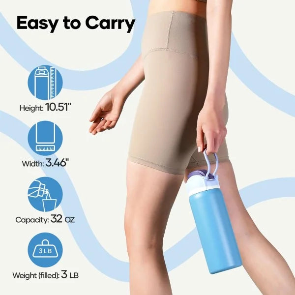 Buzio Pop Up Series Water Bottle 1L - Blue