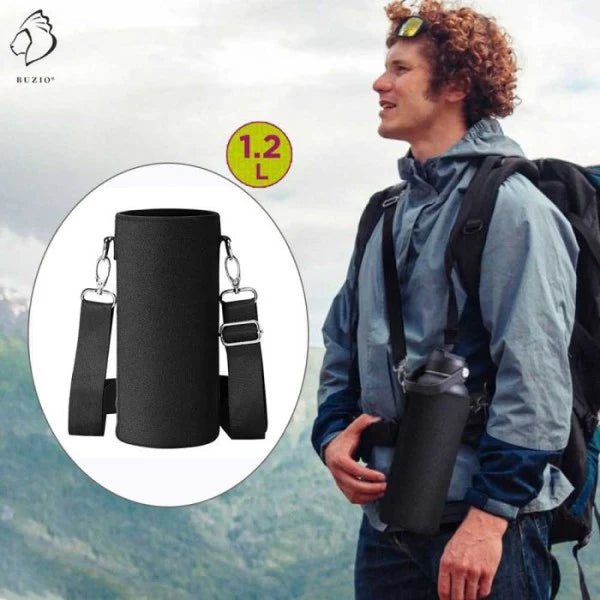 Buzio Water Bottle Holder Carrying Pouch for 1.2L - Black