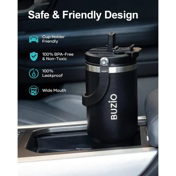 Buzio Swing Series Insulated Tumbler 1.2L - Black