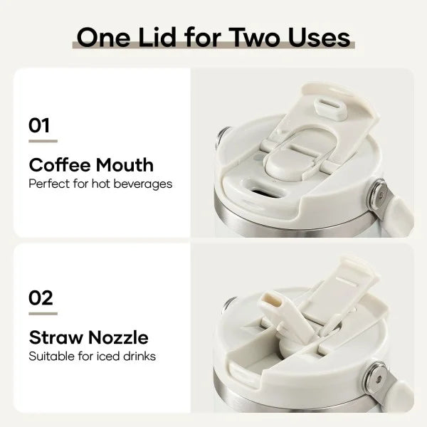 Buzio Swing Series Insulated Tumbler 1.2L - White