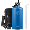 Buzio Duet Series Gallon Bottle with 2 Lids and Sleeve 3.8L - Blue