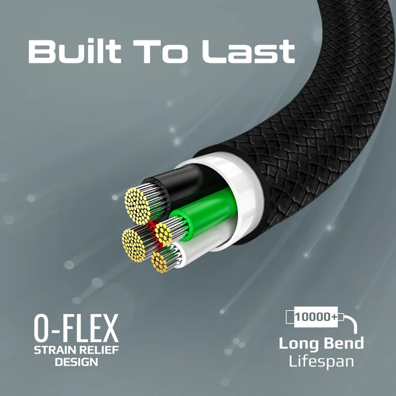 PROMATE 2M Super-Flexible 60W USB-C to USB-C Cable • 2A Standard Charging - Black