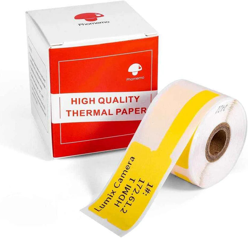 XF2538-40-100YL | Phomemo F-Type Tag | 25*38+40mm | 100 Labels | Yellow