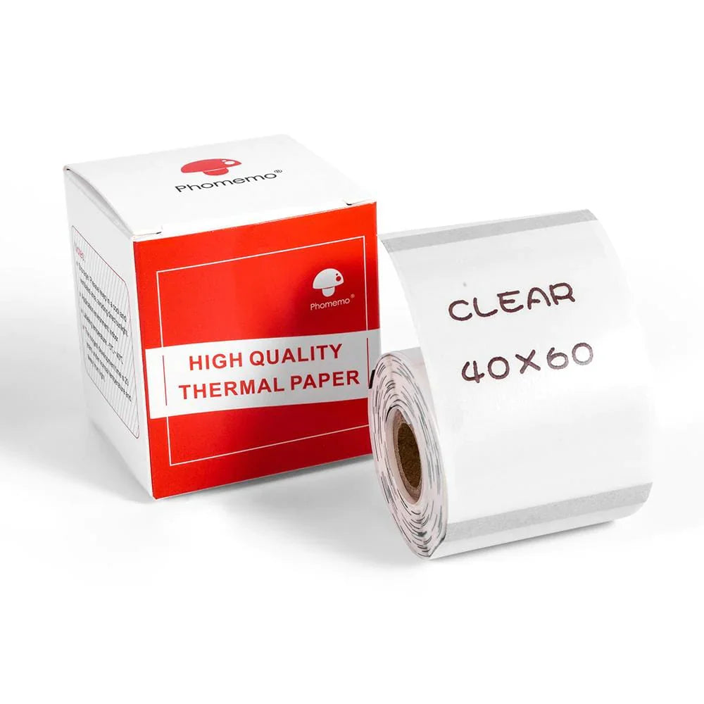 XP-TT4060-130 | Phomemo Transparent Label | 40*60mm | 130 Labels