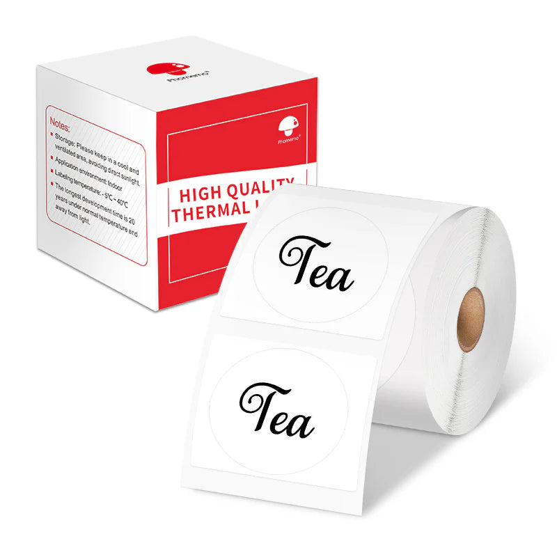 XY6060-130 | Phomemo Round Label | 60*60mm | 130 Labels | White