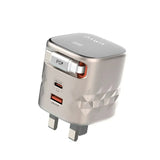 Pawa Retro 50W UK Charger With Retractable Cable - Titanium & Black ( PW-TAR50ACT-TTBK) - GulfStore.com
