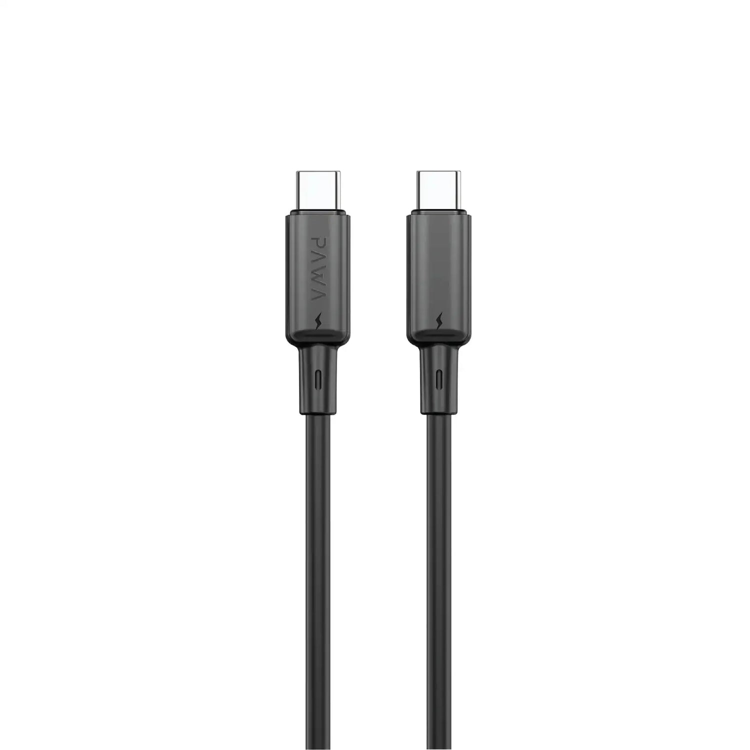 PW-BDC312CC-BK | PAWA Lite 60W TypeC to TypeC Quick Charging PVC Cable 1.2M PW122 | Black - GulfStore.com