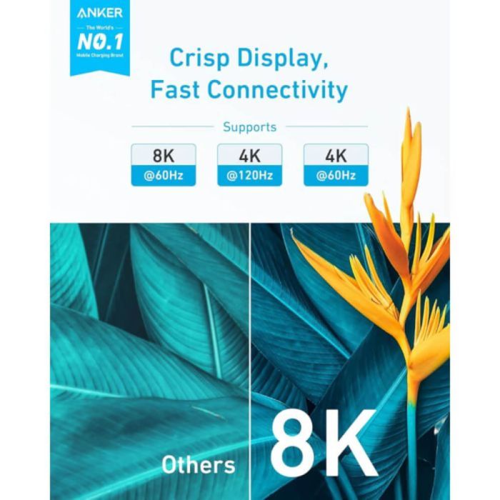 A8744011 | كابل أنكر من HDMI إلى HDMI | 10 قدم/3 متر | 8K | أسود