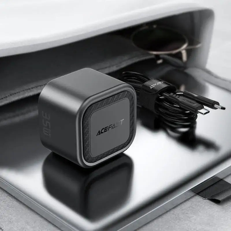 AceFast | 18499 | A120 | PD35W Folding Gan (A+C) Charger Display Set (P5) Metal Gray| UK | Black - GulfStore.com