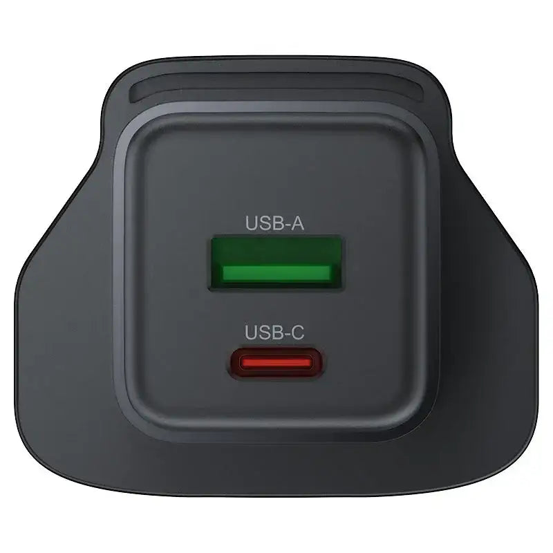 AceFast | 18493 | A127 | PD30W Gan (Usb C) Charger | UK | Black - GulfStore.com