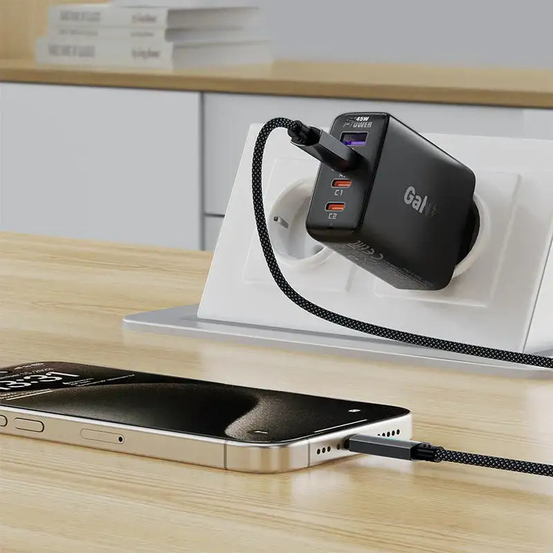 AceFast | 18475 | C19-04 | Usb A To Usb C Fast Charging Data Cable | Black - GulfStore.com