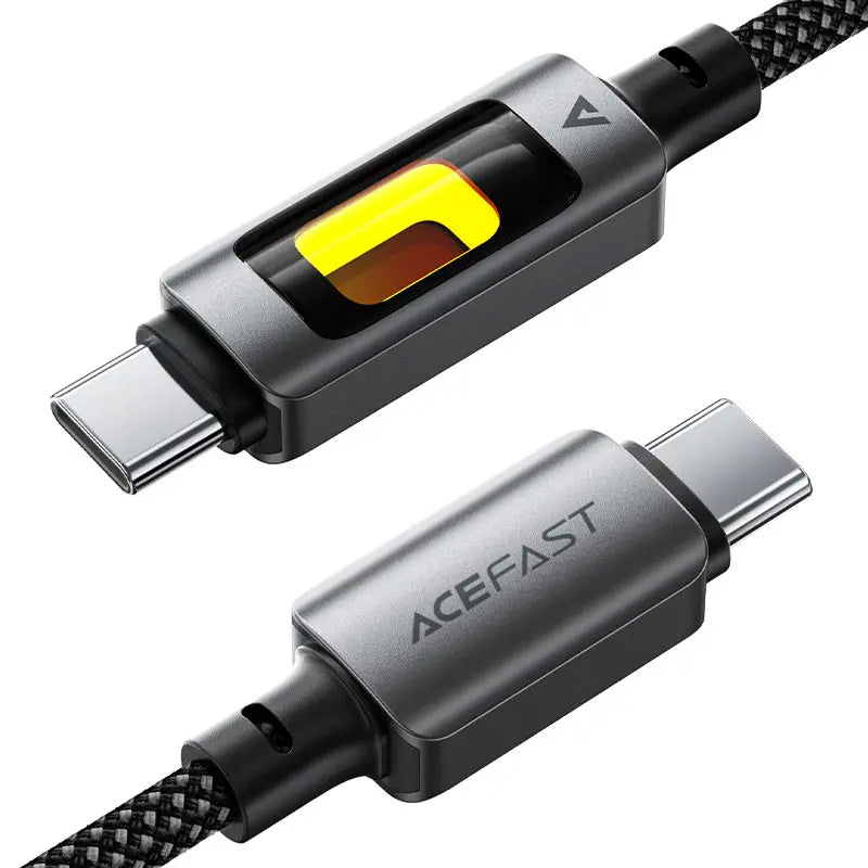 AceFast |19356 | C21-03 USB-C To USB-C 60W Fantasy Color Series Braided Charging Data Cable | Black - GulfStore.com