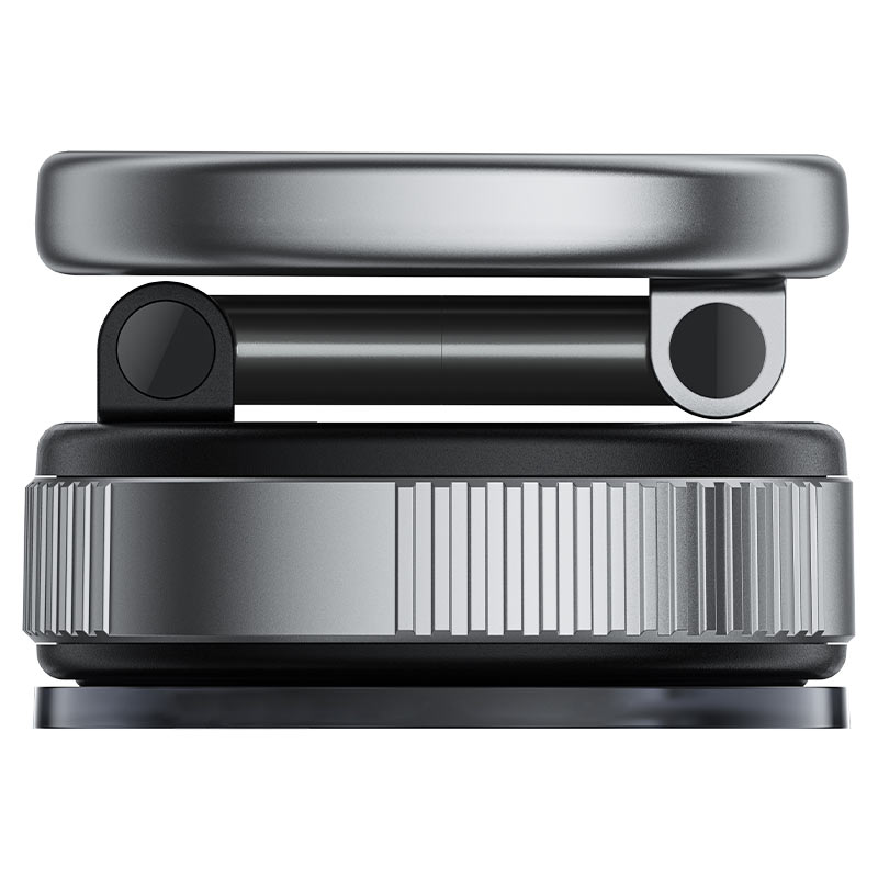 AceFast | 18569 | E28 | Manual Suction Cup Magnetic Phone Holder | Metal Gray