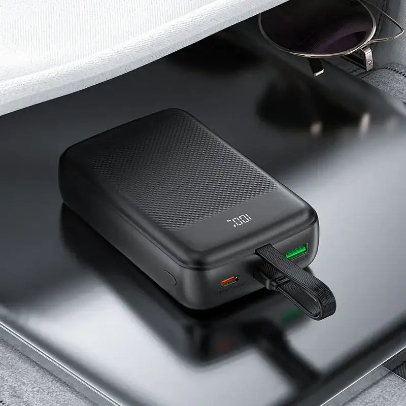 AceFast | 17970 | M14 | 20000 PD22.5W Power Bank With Cable | Black - GulfStore.com