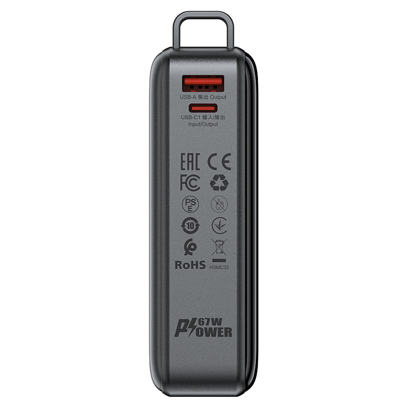AceFast | 15926 | M4 | 20000 PD67W Power Bank | Black