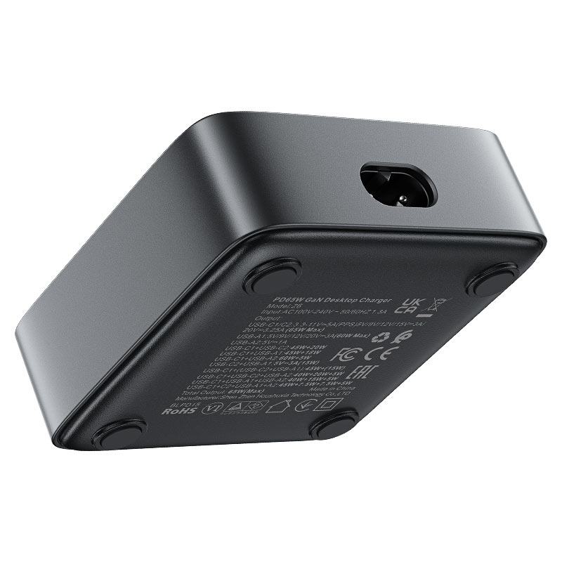 AceFast | 18574 | Z6 Desktop Power Station | PD65W GaN | 2xUSB-C+2xUSB-A |UK