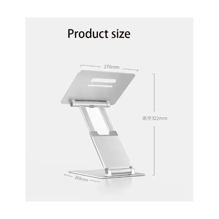 Adjustable Laptop Riser Aluminum 10-15.6inch Laptop Notebook Tablet Foldable Stand - Silver - GulfStore.com