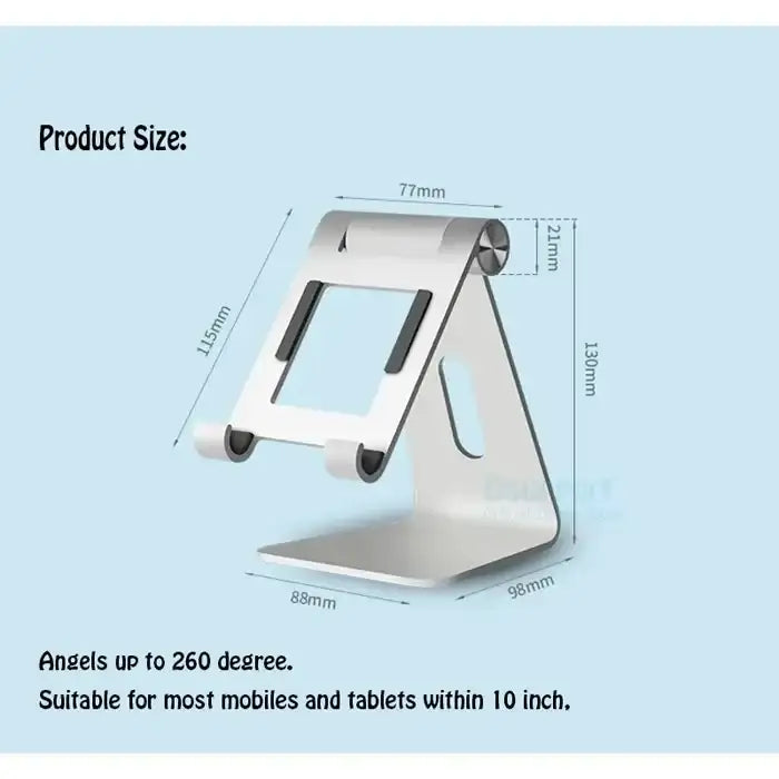Adjustable Tablet Stand For Tablets & smartphones - Silver - GulfStore.com
