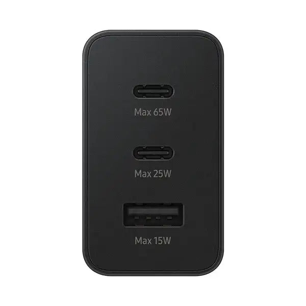 EP-T6530NBEGWW | SAMSUNG Power Adapter Trio 65W | USB-C Port X2 | USB-A Port - GulfStore.com