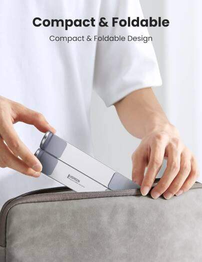 Aluminium Stand For 11 -15.6 Inch Laptop And Tablets With Carrying Pouch - Silver - GulfStore.com