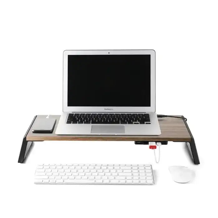 Aluminum Alloy Desk Monitor/notebook/laptop Stand Space Bar Anti-slip Desk Riser With Usb Charging - GulfStore.com