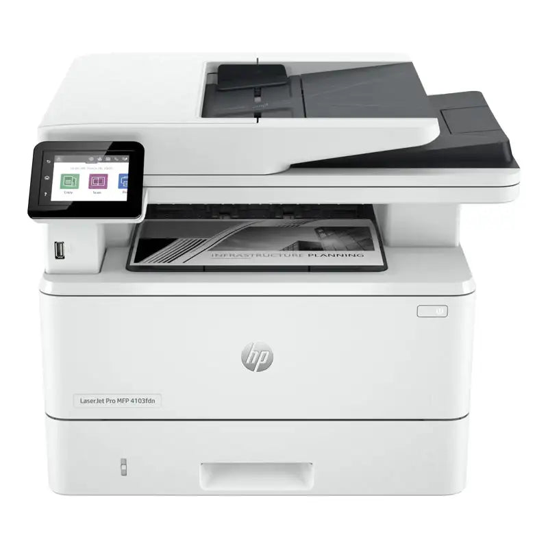 HP LaserJet Pro MFP 4103fdn - 40ppm / 1200dpi / A4 / USB / LAN / FAX / Mono Laser - Printer - GulfStore.com
