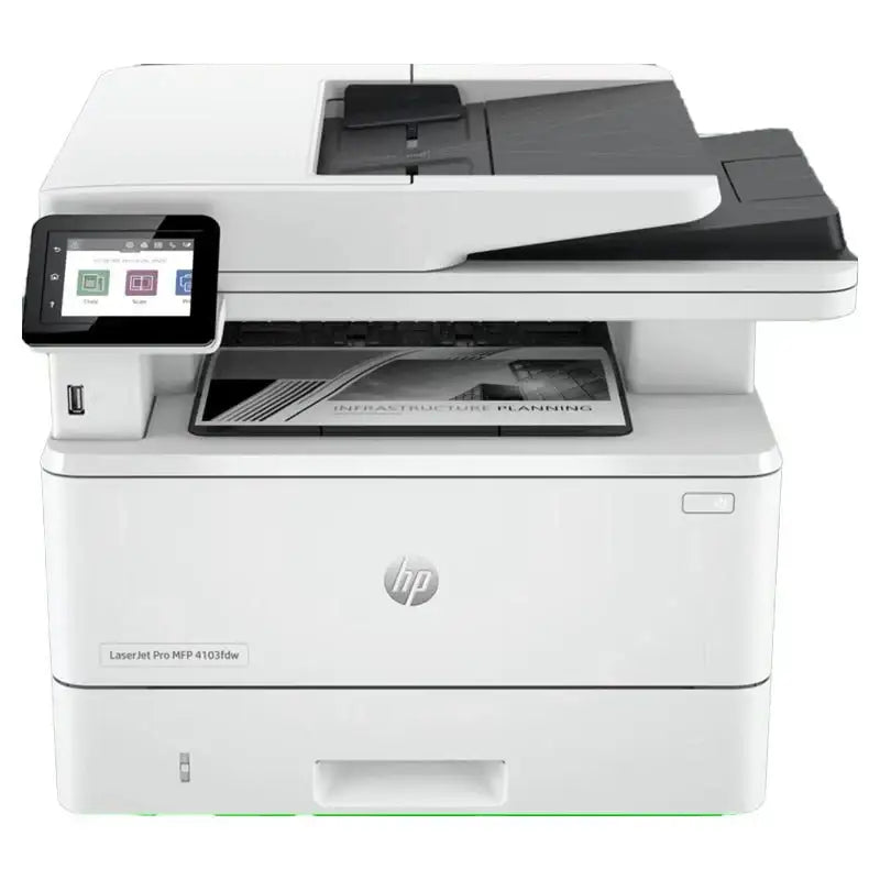 HP LaserJet Pro MFP 4103fdw - 40ppm / 1200dpi / A4 / USB / LAN / Wi-Fi / FAX / Mono Laser - Printer - GulfStore.com