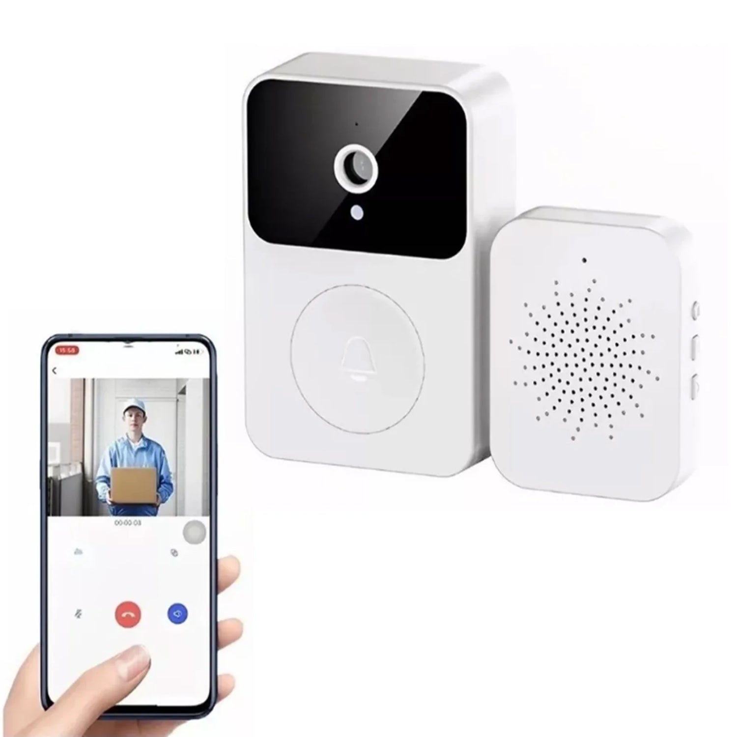 Visualizable Smart Doorbell,X9 Smart Wireless Remote Wireless Wifi Video Doorbell Camera Intelligent Visual Doorbell Modern Innovation