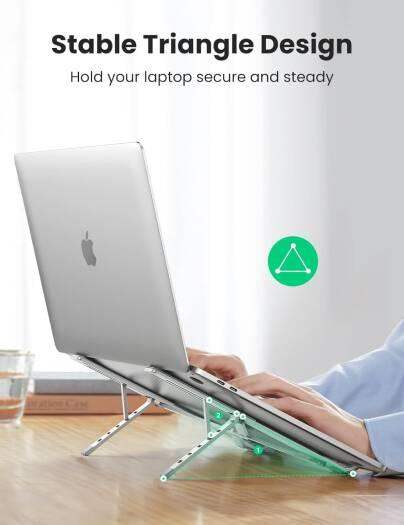 Aluminium Stand For 11 -15.6 Inch Laptop And Tablets With Carrying Pouch - Silver - GulfStore.com