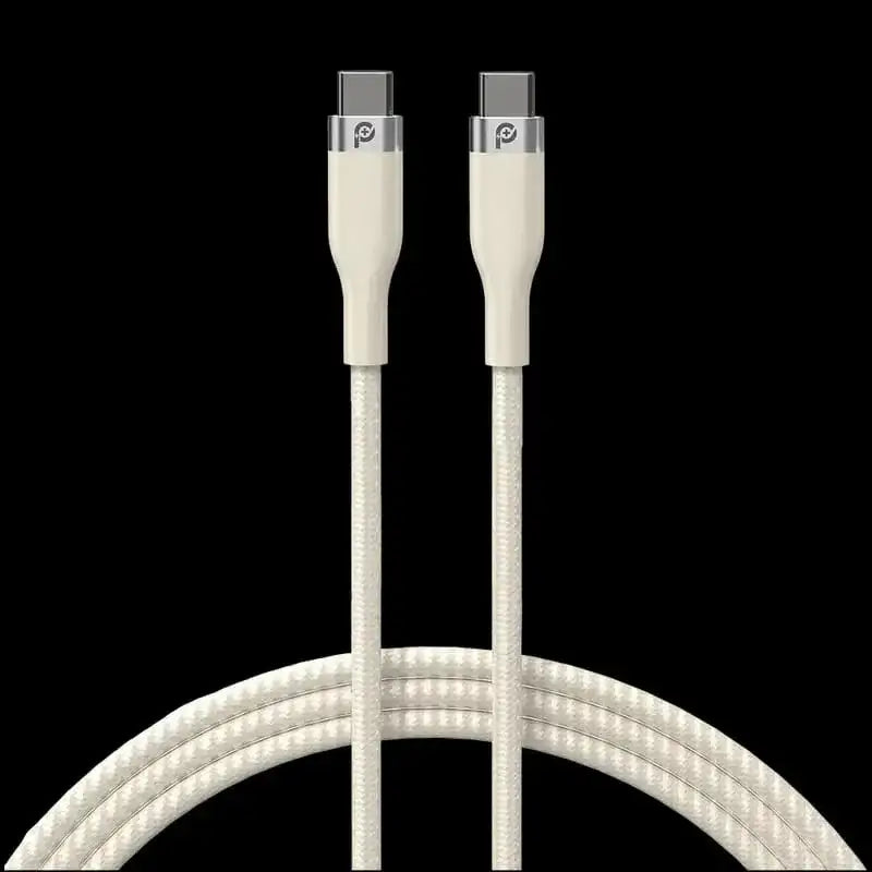 PR-RPBD12CC-BG , PowerO+ Rapid Pro Premium Braided Cable USB-C to USB-C 60W , 1.2M Beige - GulfStore.com