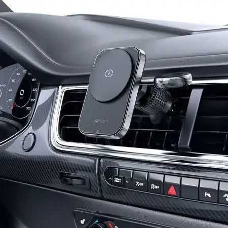 AceFast D18 in-car 2-in-1 magnetic wireless charging holder - GulfStore.com