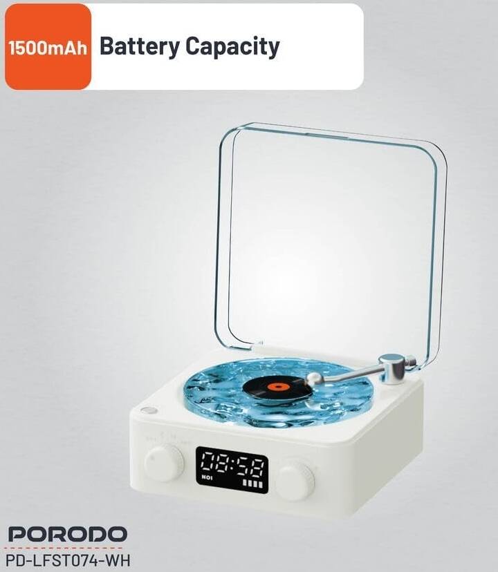LFS074-WH | Porodo Lifestyle Noise Speaker | White