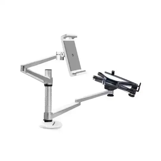 GAMVITY MULTI-FUNCTIONAL LAPTOP AND TABLET DUAL ARM MOUNT HOLDER STAND OA-9X - SILVER - GulfStore.com