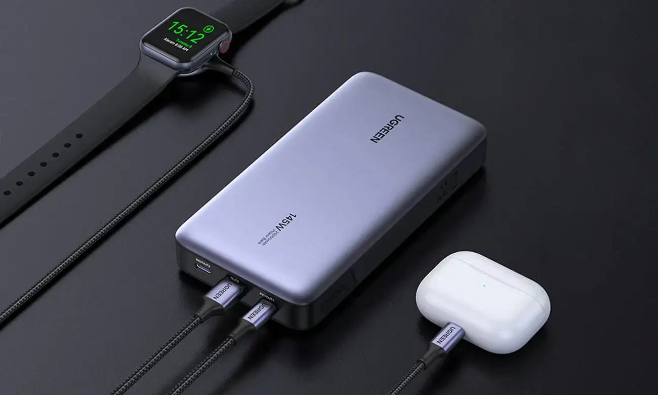 PB205 | UGREEN | 25000mAh 140W Power Bank with Built-in Cable | 90597A - GulfStore.com