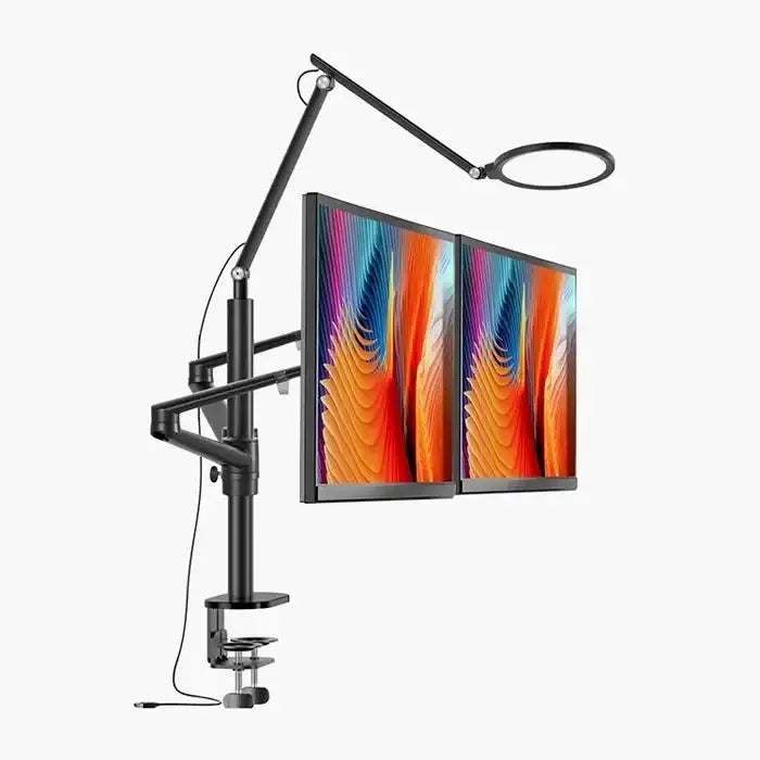 Dual Monitor Stand With Lamp (Ol-2lt) - GulfStore.com
