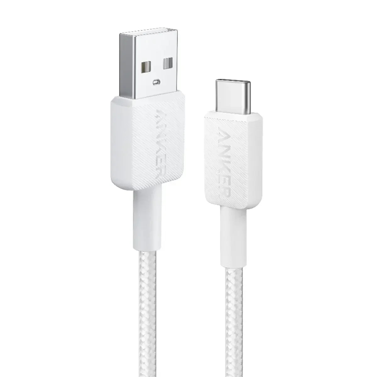A81H5H21 | Anker 322 USB-A to USB-C Cable Braided | 0.9 m/ 3ft | White