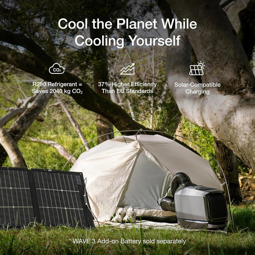 EcoFlow WAVE 3 Portable Air Conditioner (6100BTUs cooling,6800BTUs Heating ) Grey Color