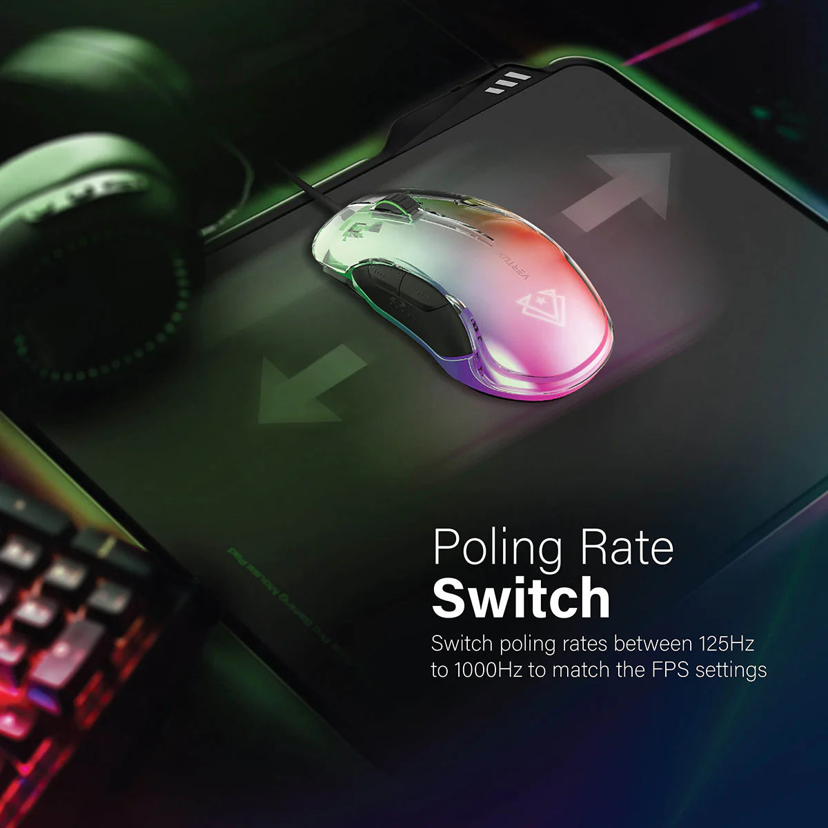 فأرة ألعاب VERTUX-Optimum Tracking بخمسة أزرار