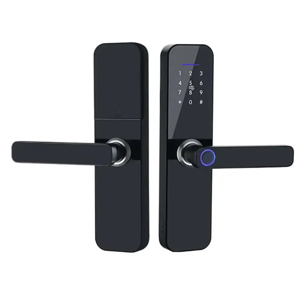 Elite Smart Lock , Finger Print + Password + Card + App Remote , Black - GulfStore.com