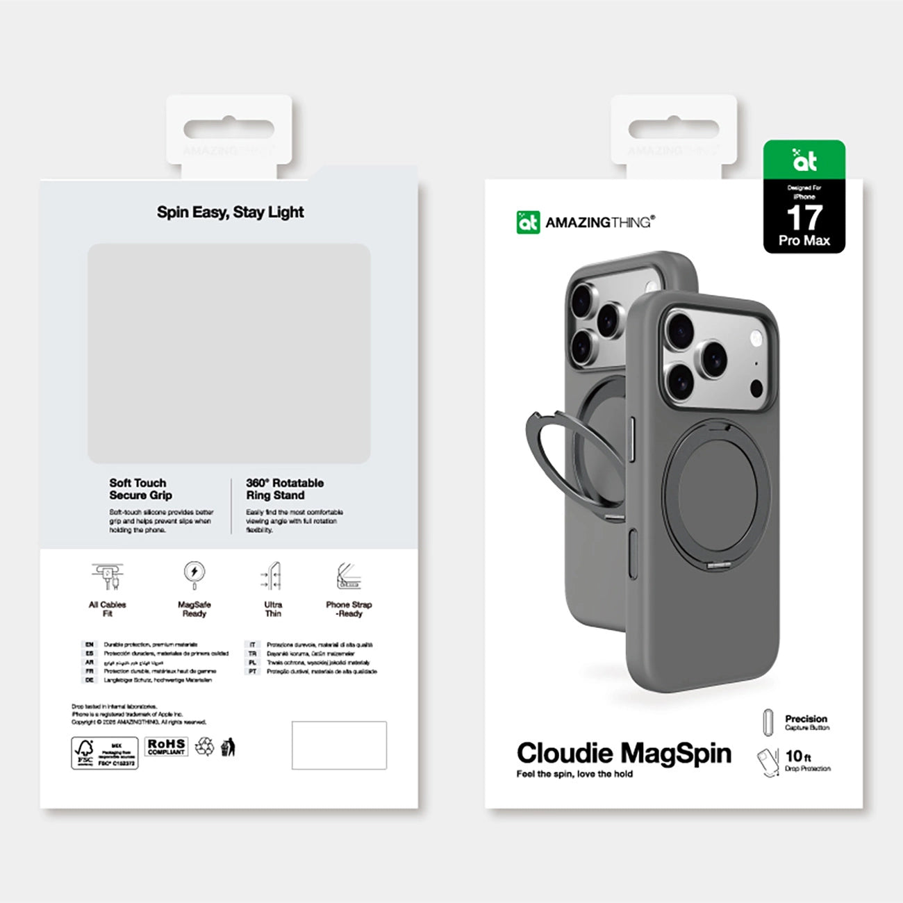 AMAZINGTHING | 18741 | CLOUDIE Magspin Drop Proof Case For IPhone 17 Pro Max 6.9