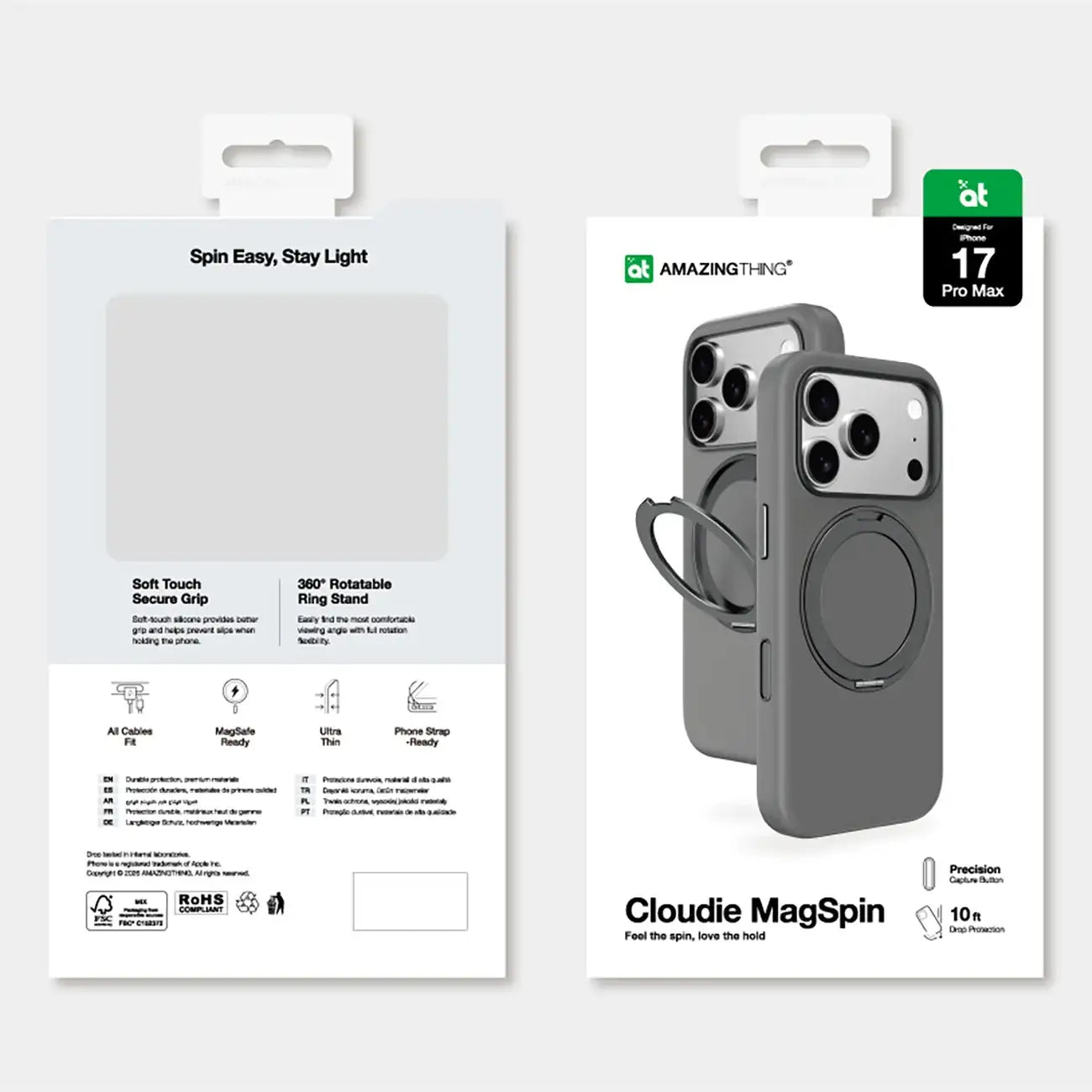 AMAZINGTHING | 18741 | CLOUDIE Magspin Drop Proof Case For IPhone 17 Pro Max 6.9