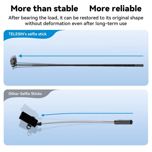 Telesin Third Generation 3.0m Carbon fiber selfie stick for action cameras