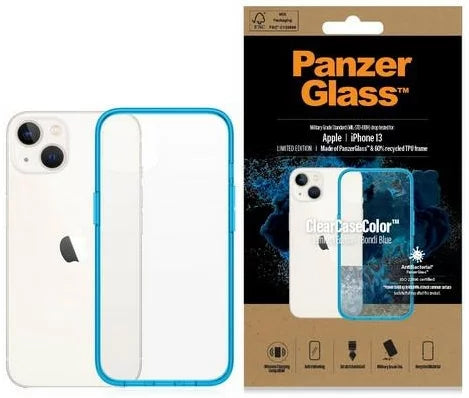 PanzerGlass ClearCase for Apple iPhone 2021 6.1'', Bondi Blue AB 331 ClearCaseColor™