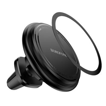 BH135 | Borofono Parker Ring Magnetic Car Holder | Air Outlet | Black